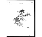 Kelvinator GTNI142BK0 shelves and supports diagram