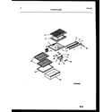Kelvinator GTLI142HK0 shelves and supports diagram
