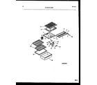 Kelvinator GTNI142WK0 shelves and supports diagram