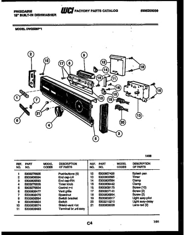 Console and control parts