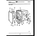 Frigidaire DW2508PW1 tub and frame parts diagram