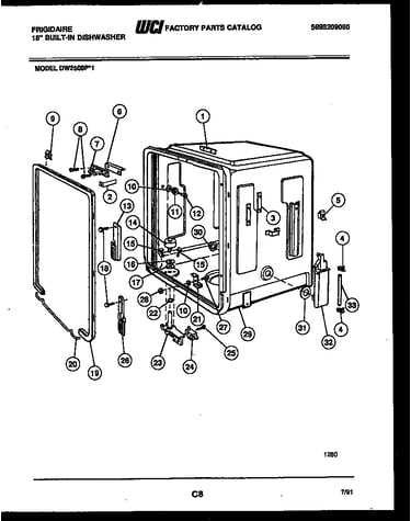Tub and frame parts