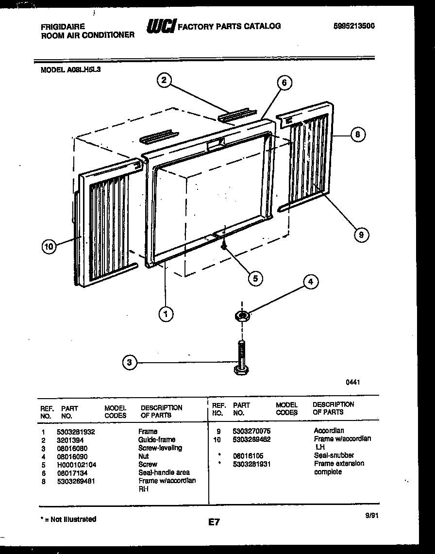 Window mounting parts