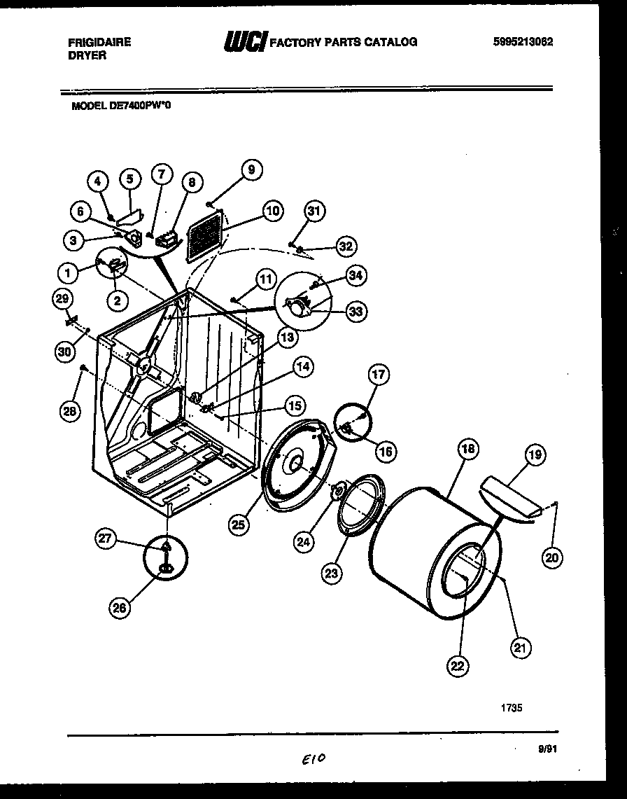 Cabinet and component parts