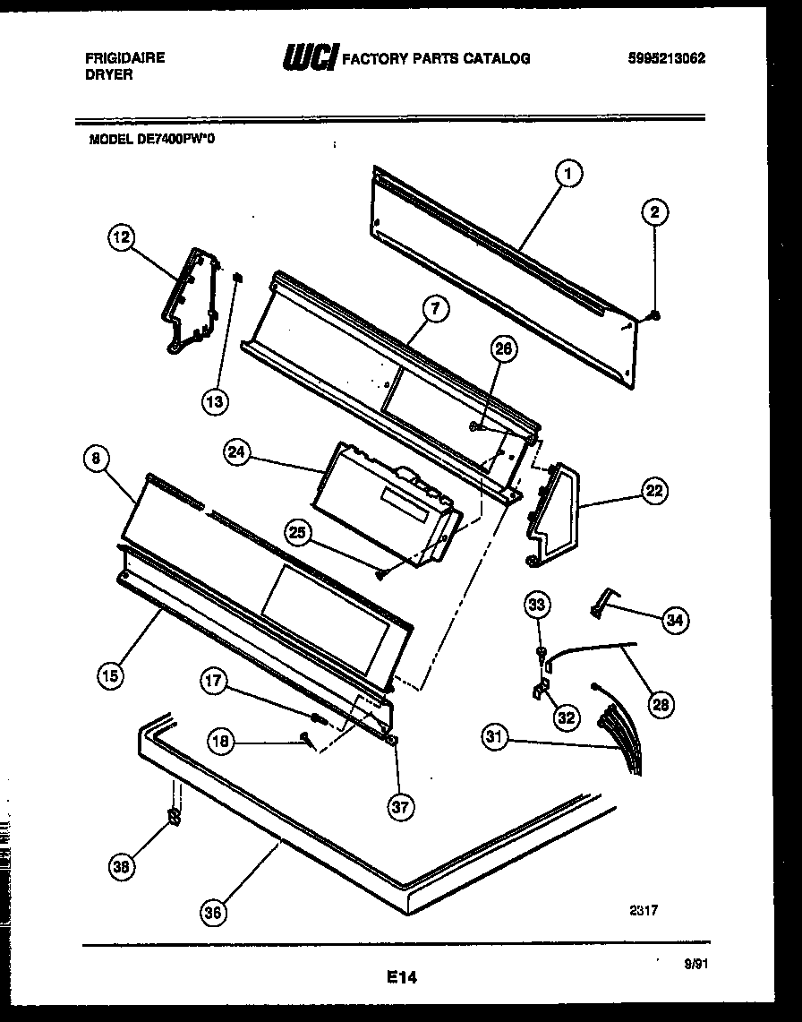 CONSOLE AND CONTROL PARTS