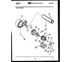 Frigidaire DE7400PW0 blower and drive parts diagram