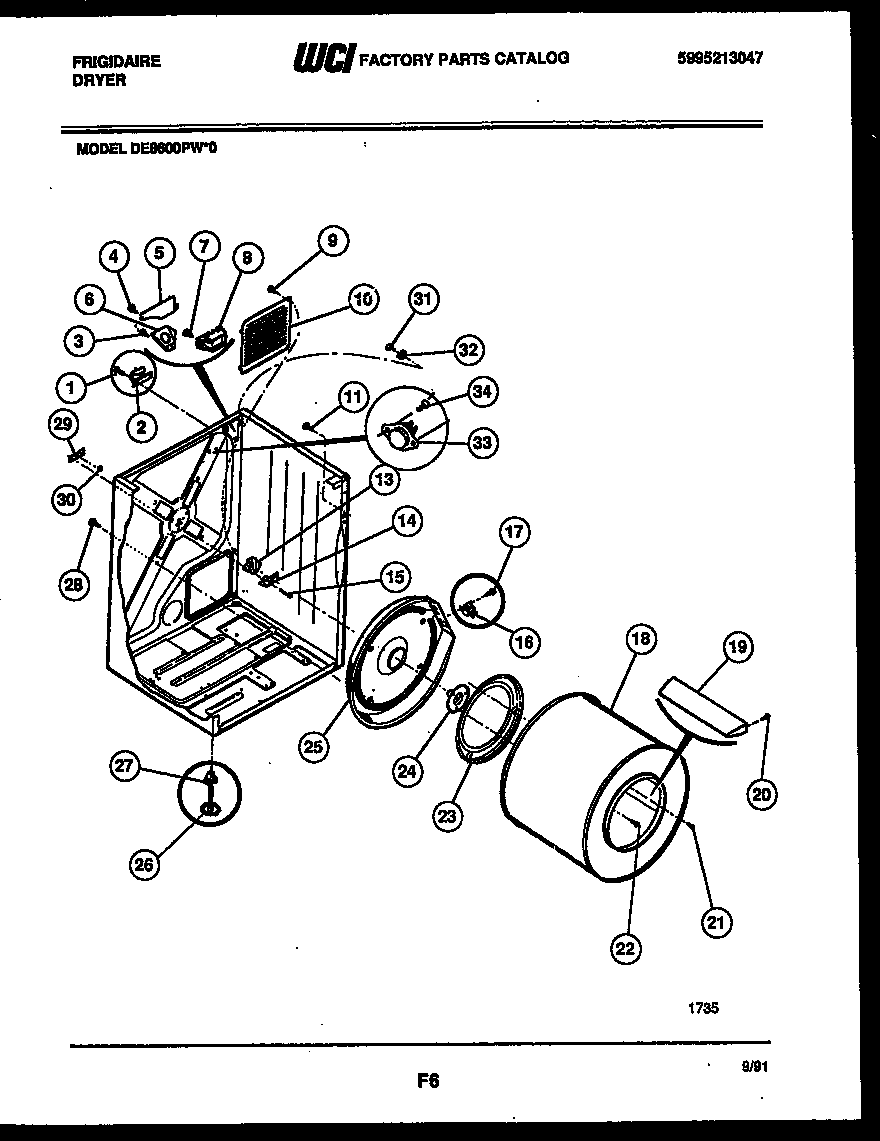 CABINET AND COMPONENT PARTS