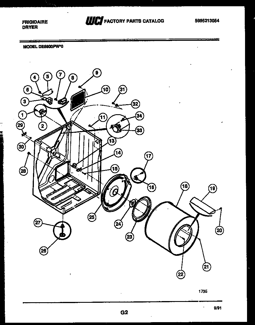 Cabinet and component parts