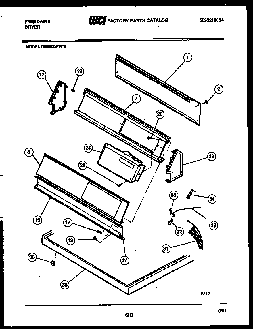 Console and control parts