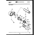 Frigidaire DE8800PW0 blower and drive parts diagram