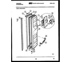 Frigidaire FPCE22VWPL1 freezer door parts diagram