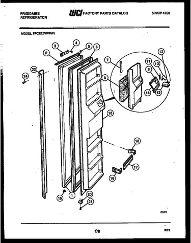 Freezer door parts