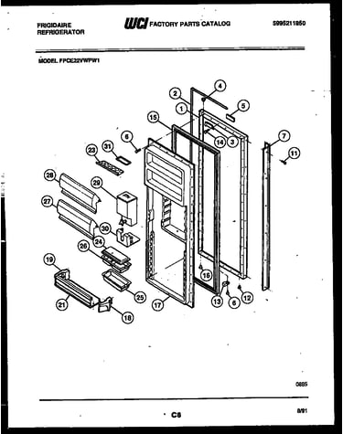 Refrigerator door parts