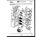 Frigidaire FPCE22VWPW1 shelves and supports diagram