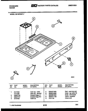 Cooktop parts
