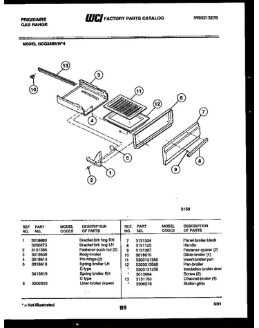 Broiler drawer parts