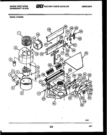 Range vent hood parts