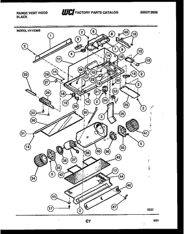 Range vent hood parts