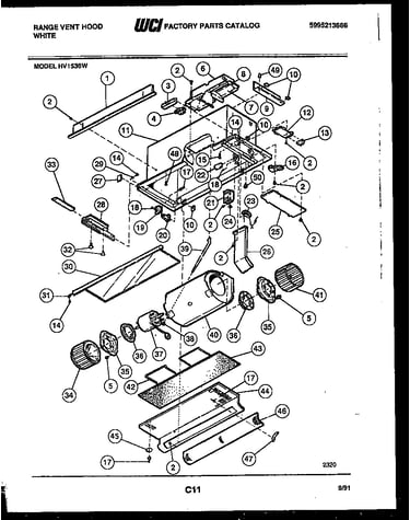 Range vent hood parts