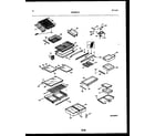 Frigidaire FPCE21TRW1 shelves and supports diagram