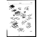 Frigidaire FPCE21TRW1 shelves and supports diagram