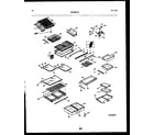 Frigidaire FPCE21TRL1 shelves and supports diagram