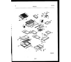 Frigidaire FPCE21TPH1 shelves and supports diagram