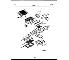 Frigidaire FPE21TRW1 shelves and supports diagram