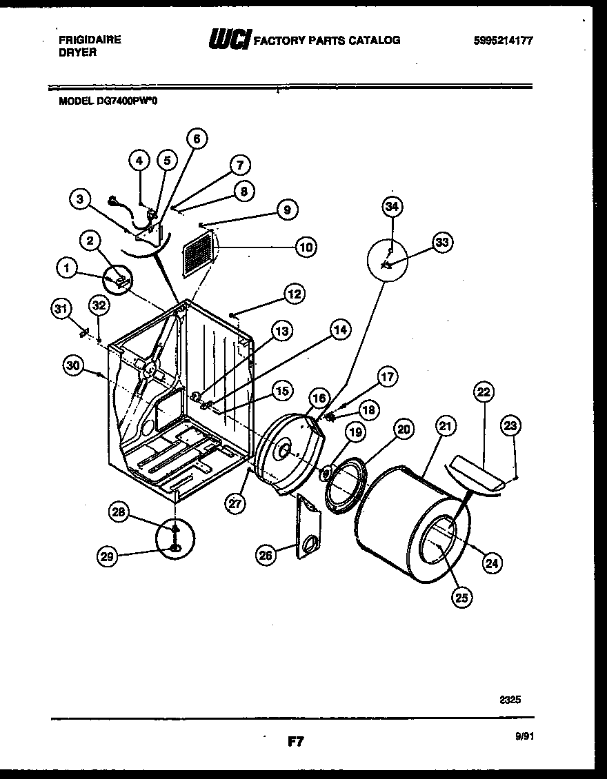CABINET AND COMPONENT PARTS