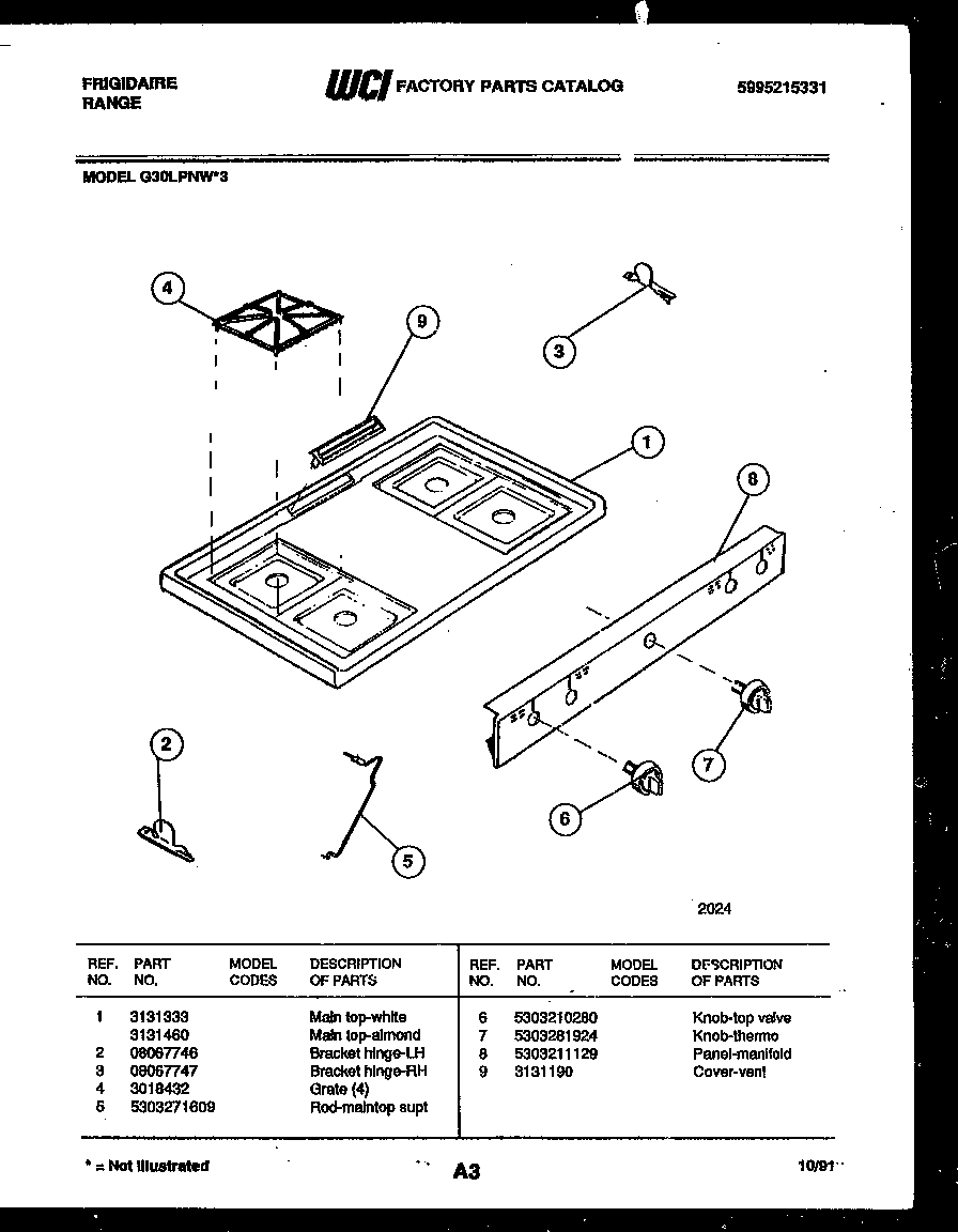 Cooktop parts