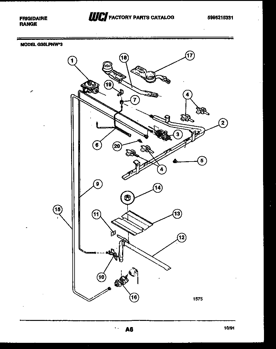 BURNER, MANIFOLD AND GAS CONTROL