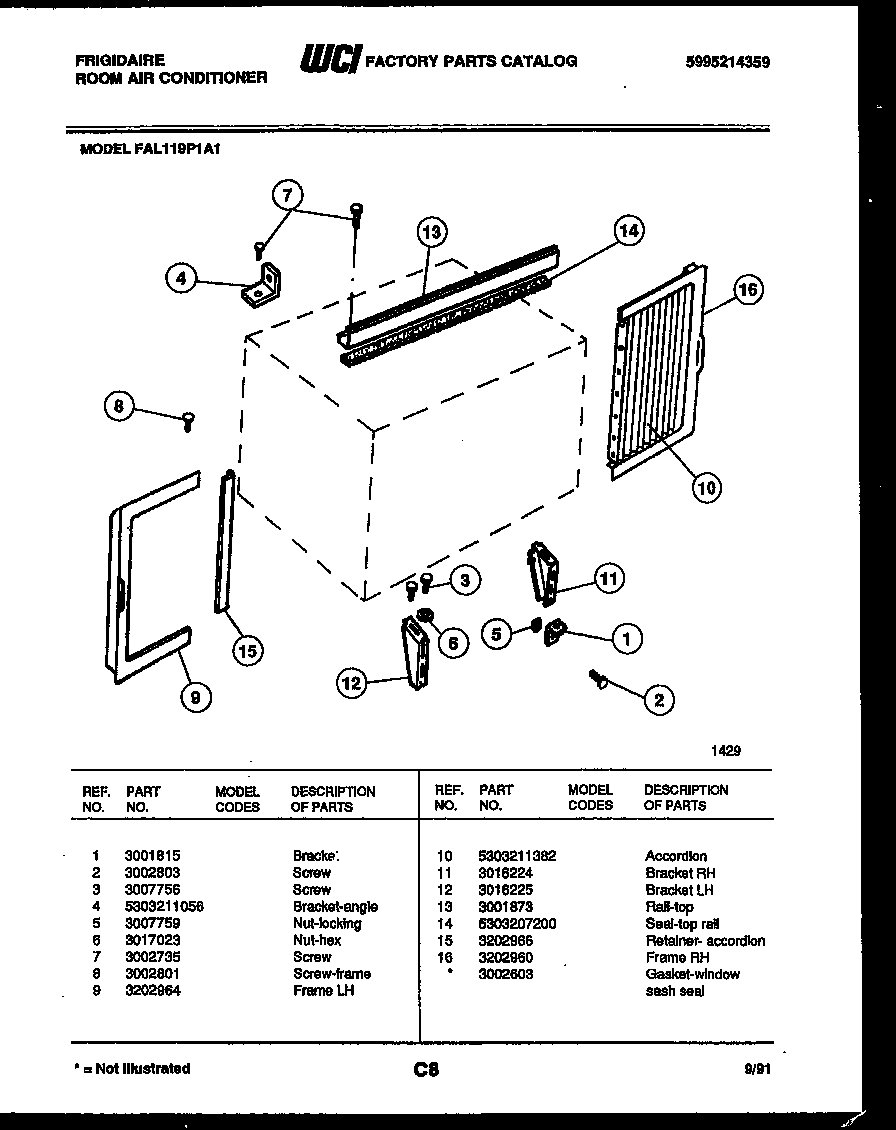 Window mounting parts