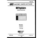 Frigidaire FAC086P7B1 front cover diagram