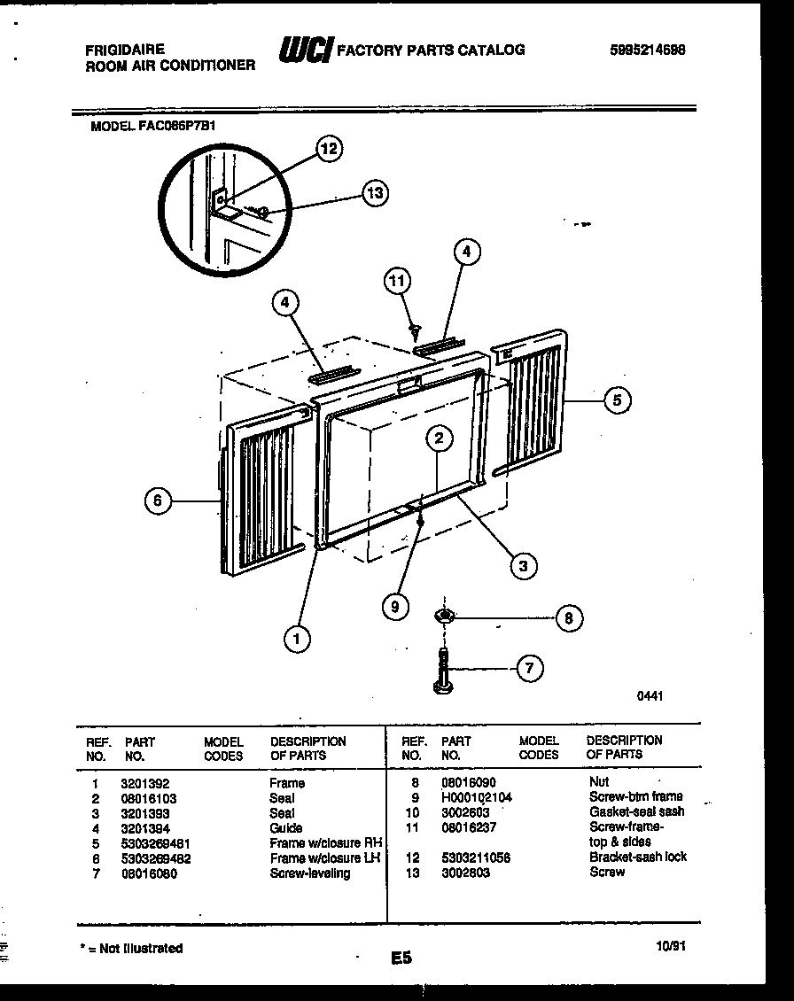 Window mounting parts