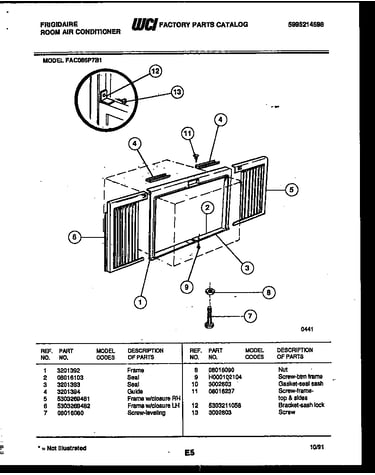 Window mounting parts