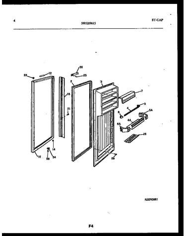 Refrigerator door parts