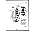 Frigidaire FPCIS22VPW1 shelves and supports diagram