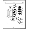 Frigidaire FPCIS22VPL0 shelves and supports diagram
