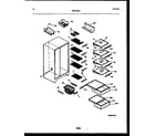 Frigidaire FPE22VPL0 shelves and supports diagram