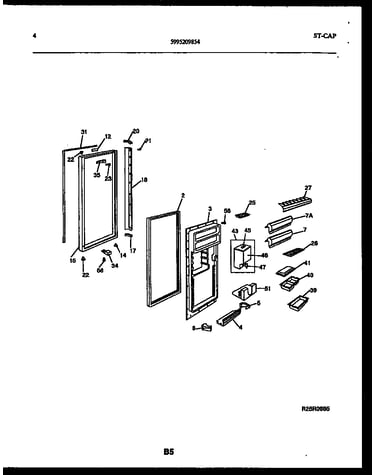 Refrigerator door parts