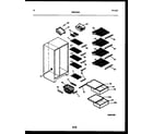Frigidaire FPCI19VPL1 shelves and supports diagram