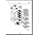 Frigidaire FPCE24VPW0 shelves and supports diagram
