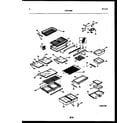 Frigidaire FPCEW21TIRW1 shelves and supports diagram