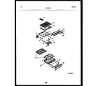 Frigidaire ATN130HK1 shelves and supports diagram