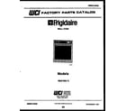 Frigidaire REG75WL3 cover page- text only diagram