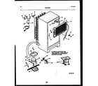 Frigidaire ATN130BK2 system and automatic defrost parts diagram