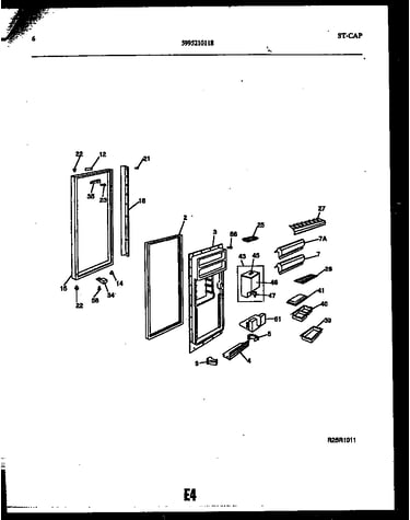 Refrigerator door parts