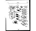 Frigidaire FPCE22V3PW0 shelves and supports diagram