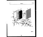 Frigidaire FPCE22V3PW0 system and automatic defrost parts diagram