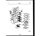 Frigidaire FPCEW24VWPW1 shelves and supports diagram